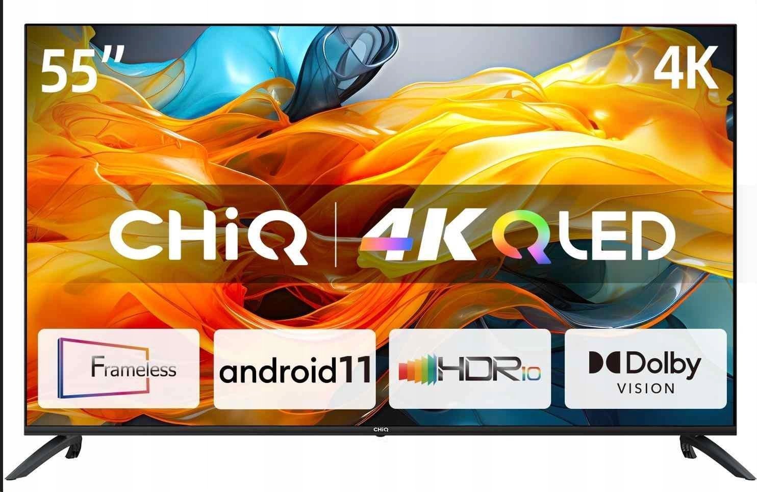 Фото - Телевізор CHiQ Telewizor   U55QG7L TV 55", Ultra HD (4K), QLED, Smart, Android 11 