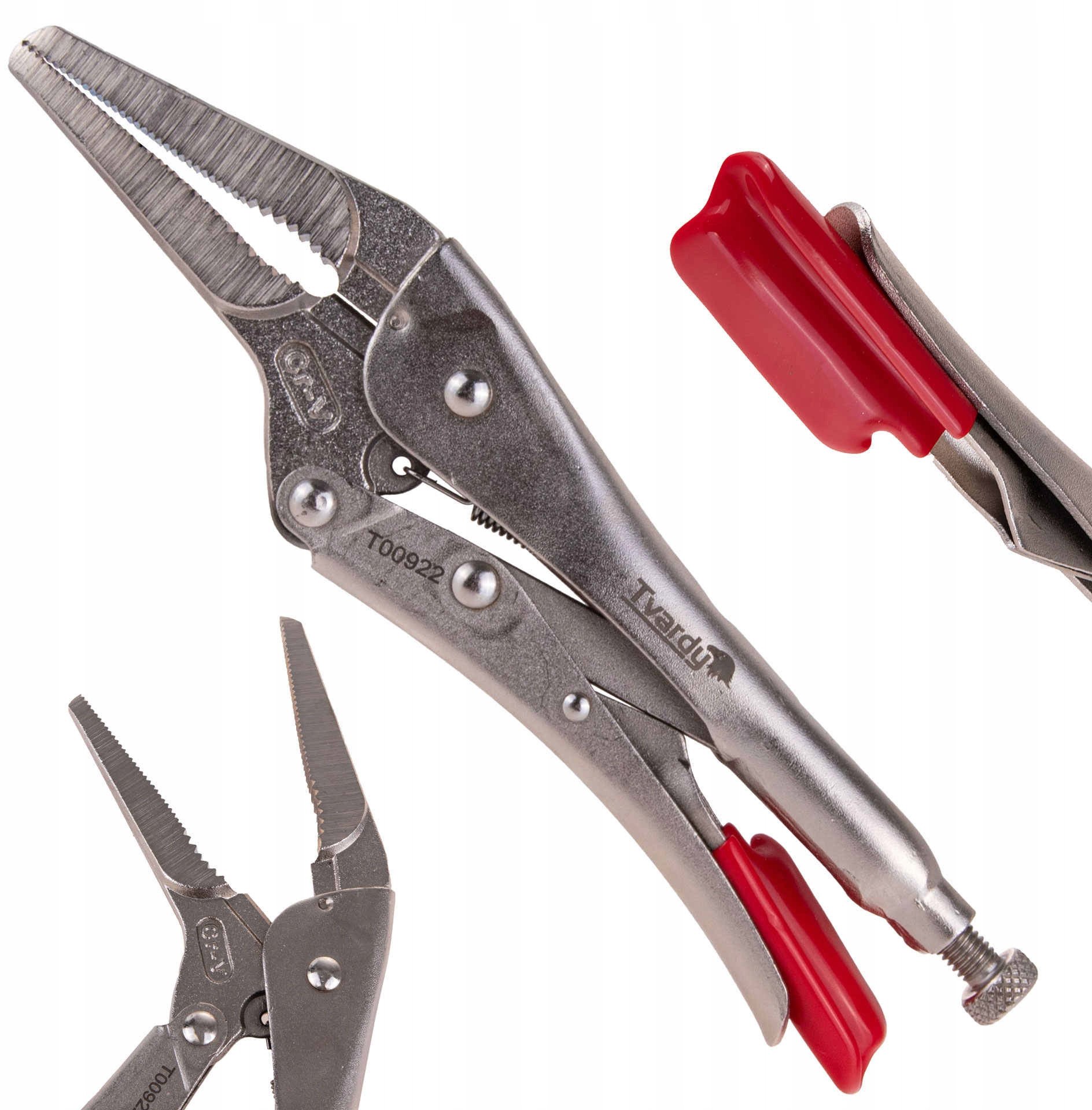 Szczypce Zaciskowe Morse'A Proste Wydłużone Szczęki 225Mm Crv Tvardy T00922