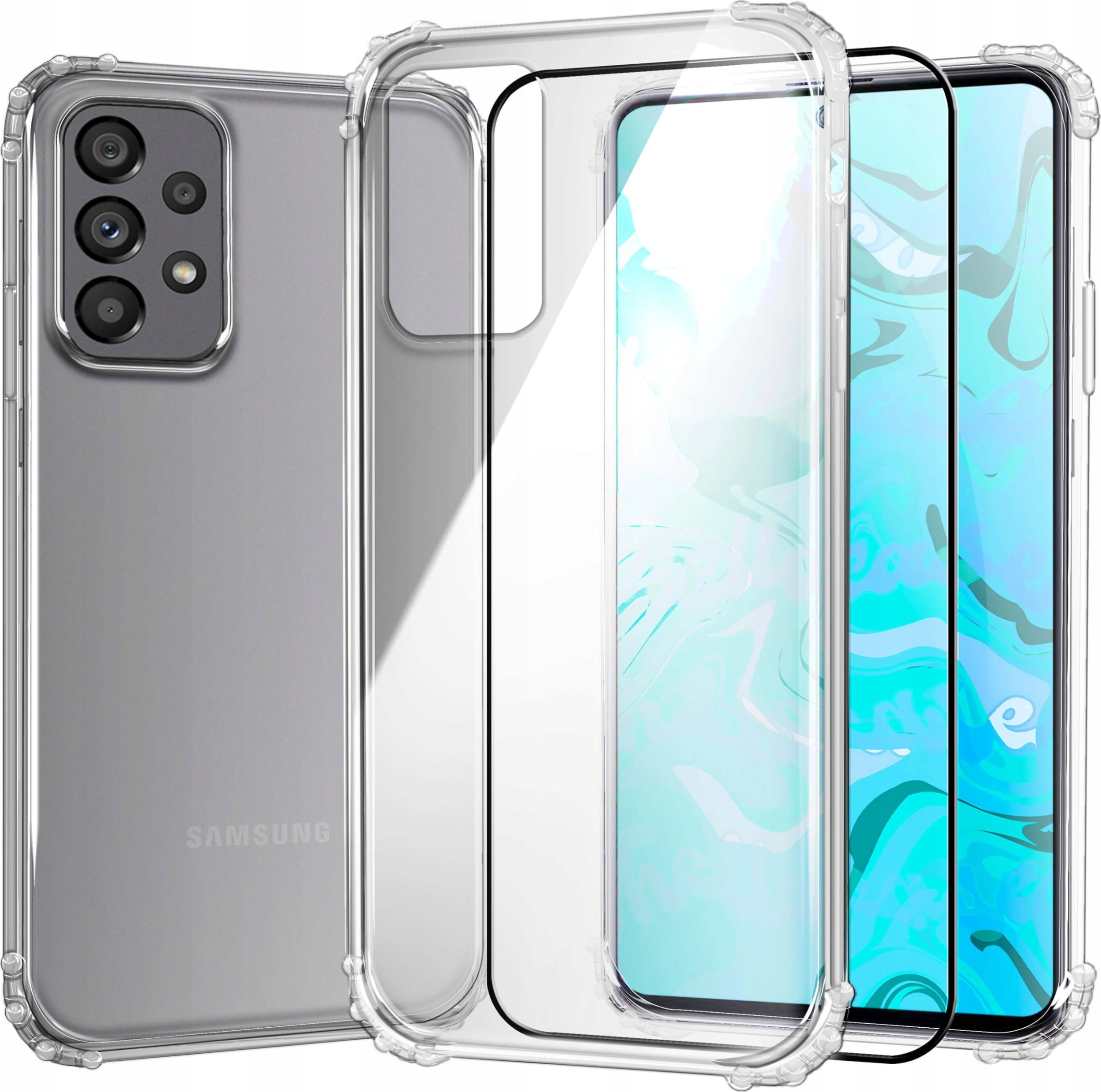 Hello Case ETUI PANCERNE DO SAMSUNG GALAXY A73 | CASE SILIKON GUMOWE SLIM SHOCK SZKŁO