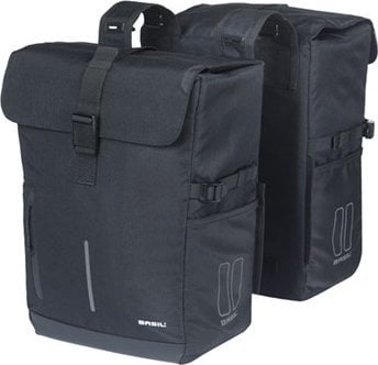 Basil Sakwy MOVE DOUBLE BICYCLE BAG, UNIVERSAL BRIDGE, 30L, Black