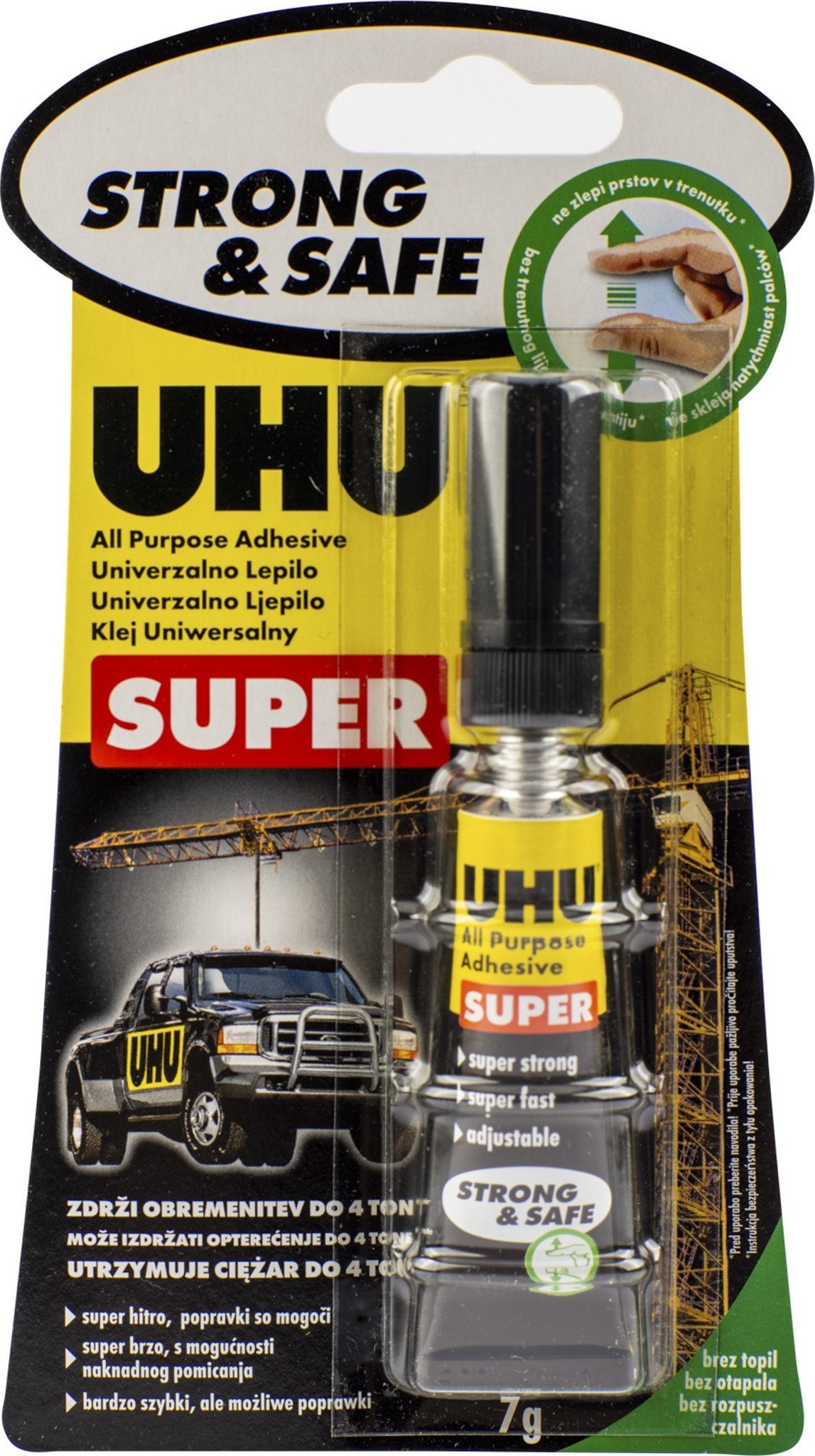 UHU Klej cyjanoakrylowy UHU Strong&Safe sekundowy 7g
