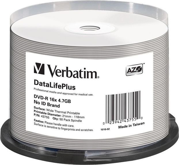 Verbatim DVD-R 4.7 GB 16x 50 sztuk (VERDVD44976)