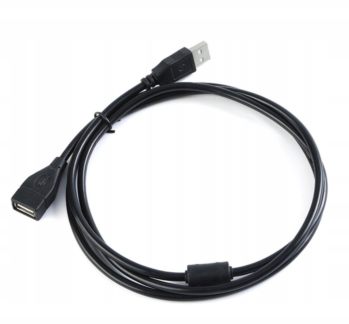 Kabel USB Interlook USB-A - USB-A 1.5 m Czarny (5903726620222)