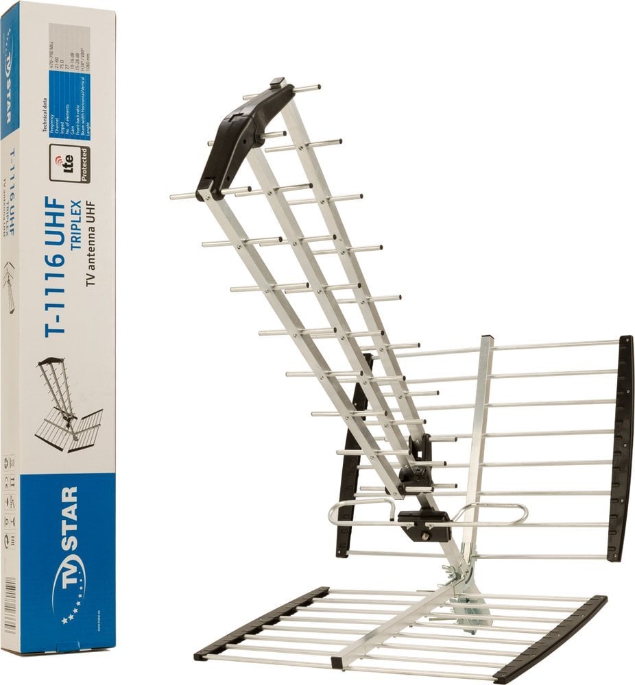 Antena RTV Estar TV Antena T-1116 UHF Triplex LTE czarna