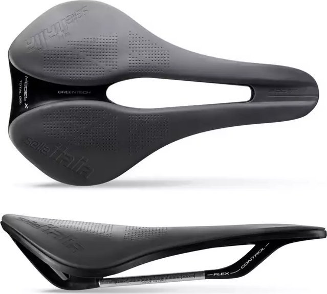 Selle Italia Siodło Model X Green* Superflow L3, FeC Alloy Rail ⌀7 mm, Green-Tech* Szare