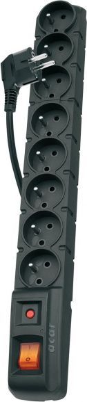 Listwa zasilająca Acar S8 Dual przeciwprzepięciowa 8 gniazd 5 m czarna (W1751)