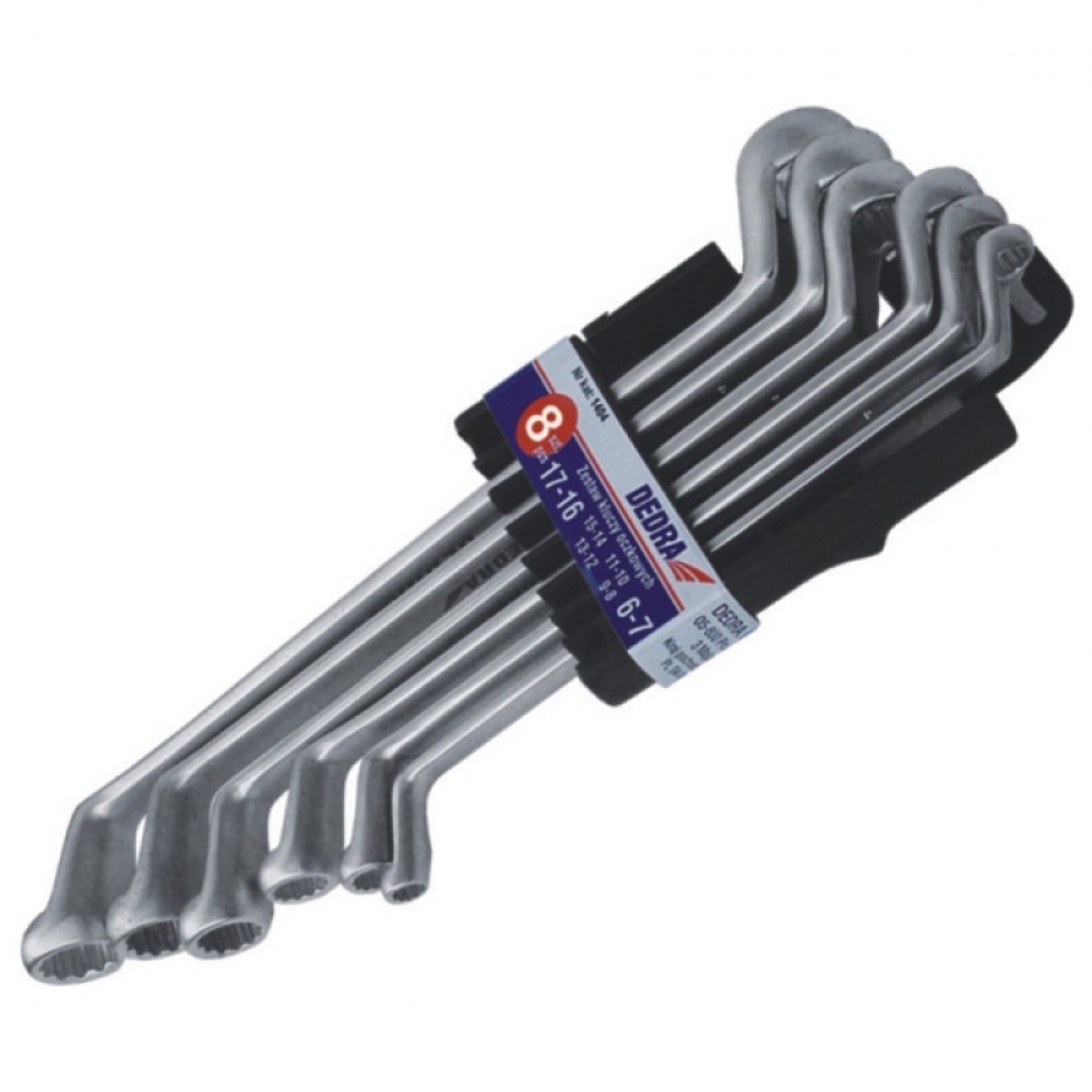 Dedra Zestaw kluczy oczkowych odgiętych 6-17mm 6szt. (1404)