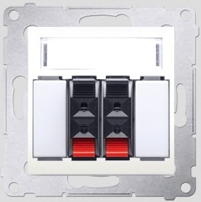 Kontakt-Simon Gniazdo głośnikowe SIMON54 podwójne kremowe - DGL32.01/41
