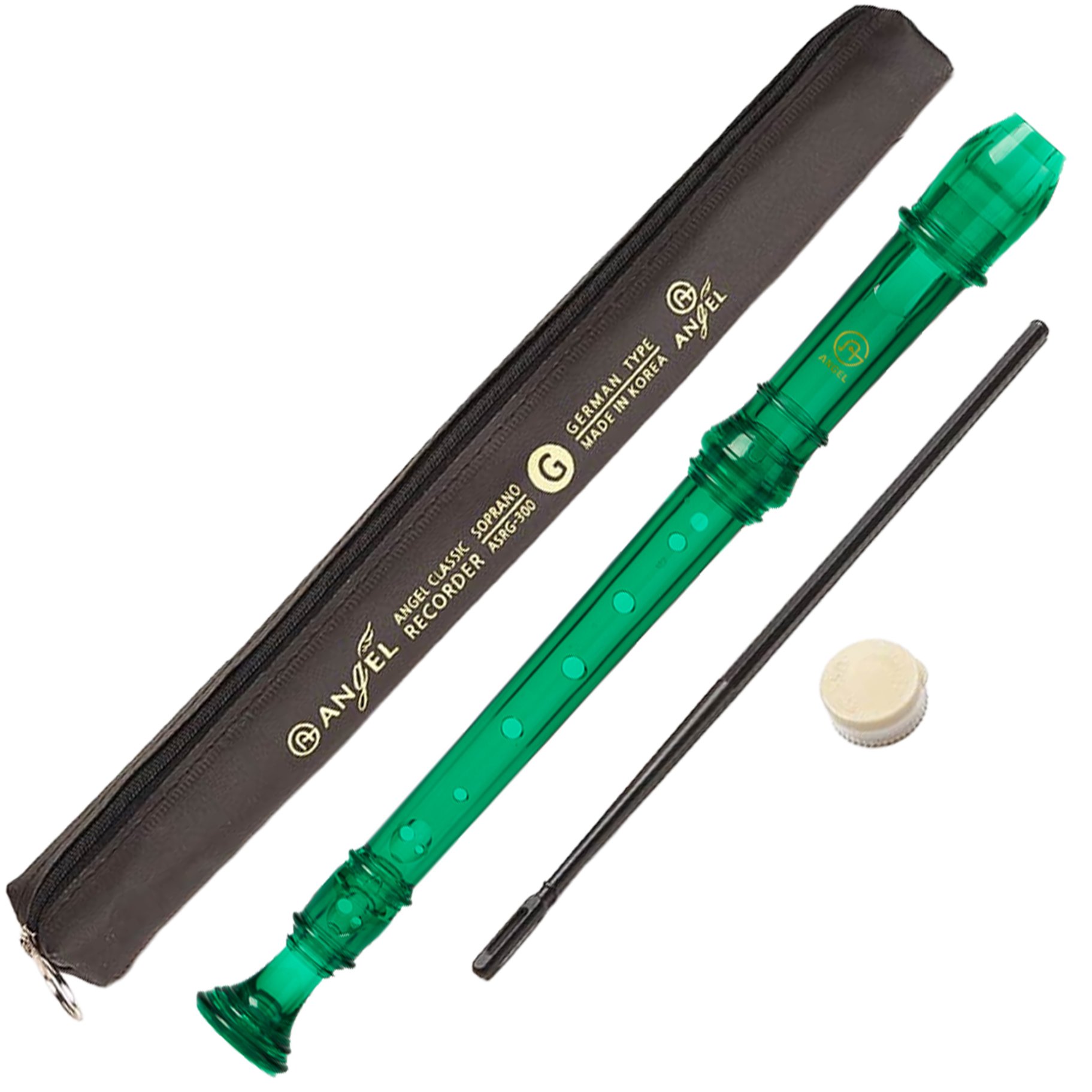 ANGEL ASRG-300T-EG Flet prosty sopranowy zielony