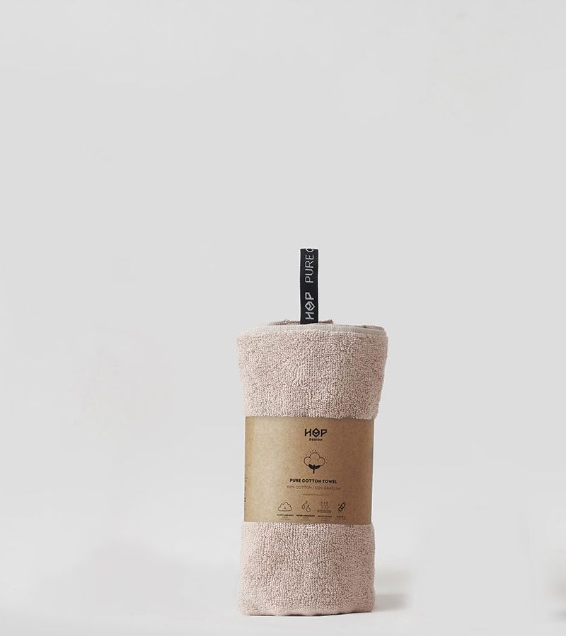 HOP DESIGN Ręcznik bawełniany HOP, brudny róż 50x100