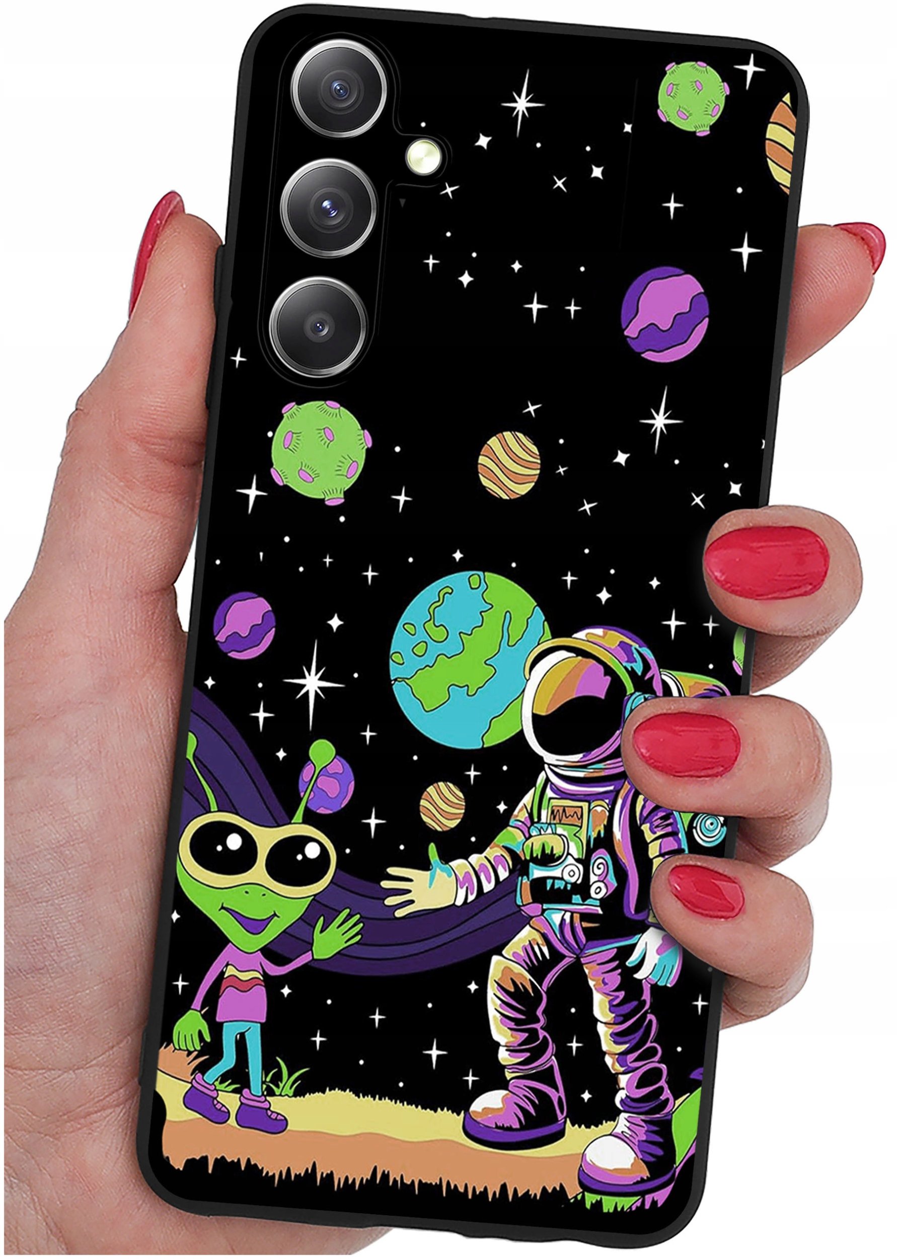 ETUI do Samsung Galaxy S25 WZORY | SILIKONOWE MATT CASE + SZKŁO 9H