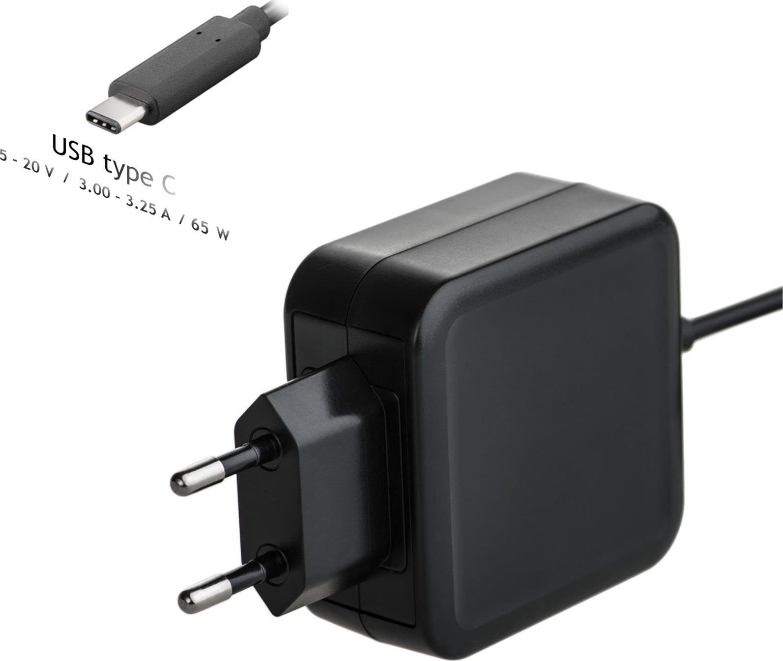 Zasilacz do laptopa Akyga 65 W, USB-C, 3.2 A, 20 V (AK-ND-70)