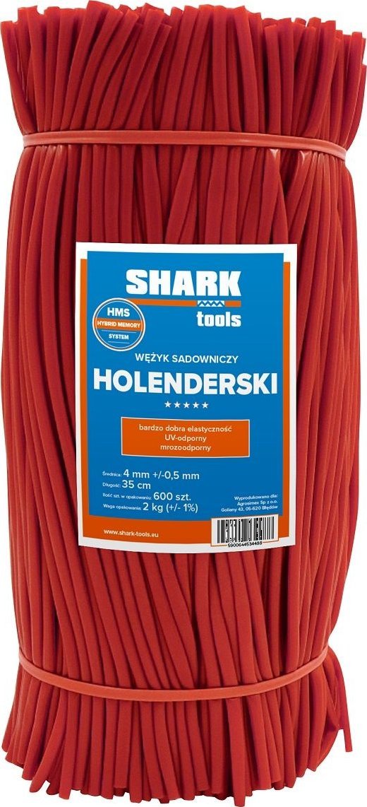 SHARK Tools Wężyk sadowniczy Czerwony holenderski Shark 4mm 2kg