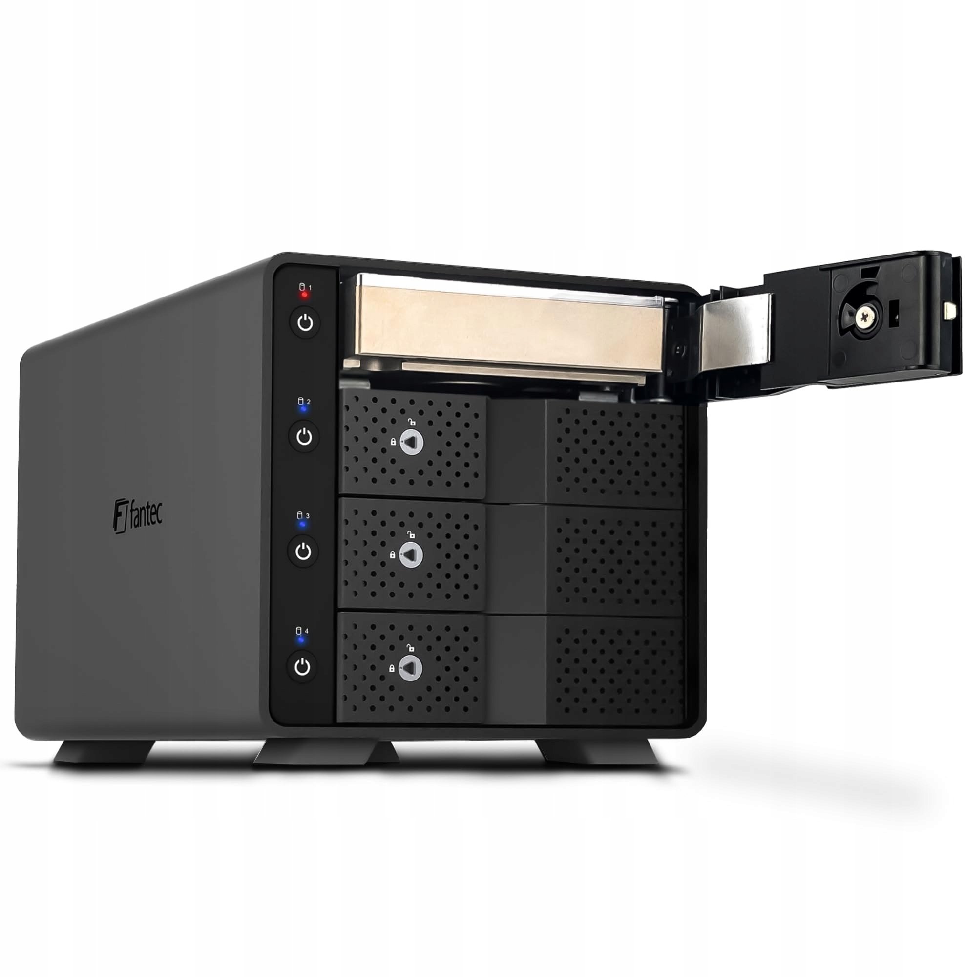 Kieszeń Fantec FANTEC MB-X4U31 4x 8,89cm 3,5cal/6,35cm 2,5cal SSD/HDD obudowa USB 3.1 Gen. 2