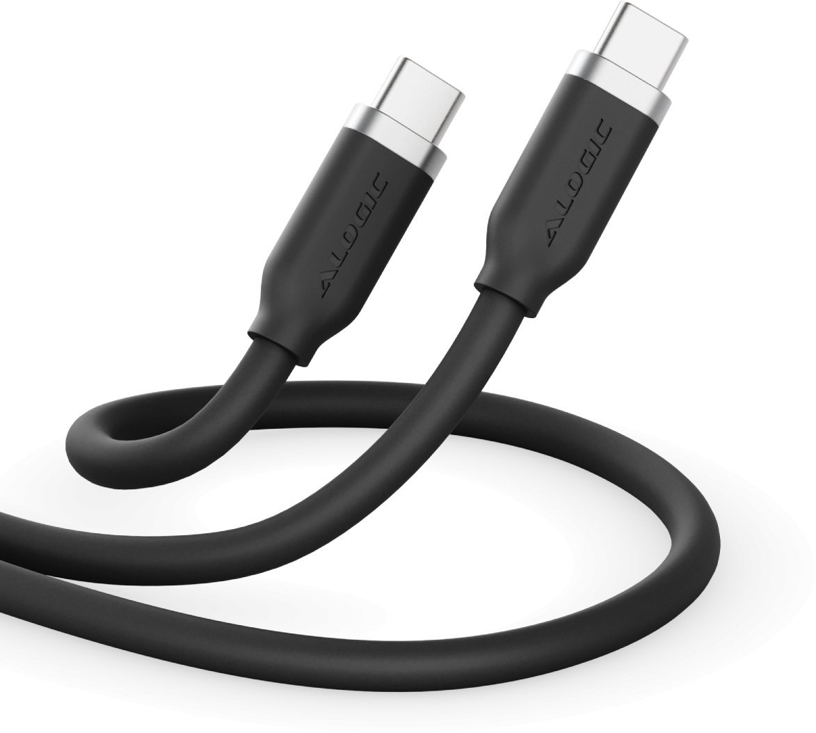 Kabel USB Alogic USB-C - USB-C 1 m Czarny (ELSI5U2CCBK1)