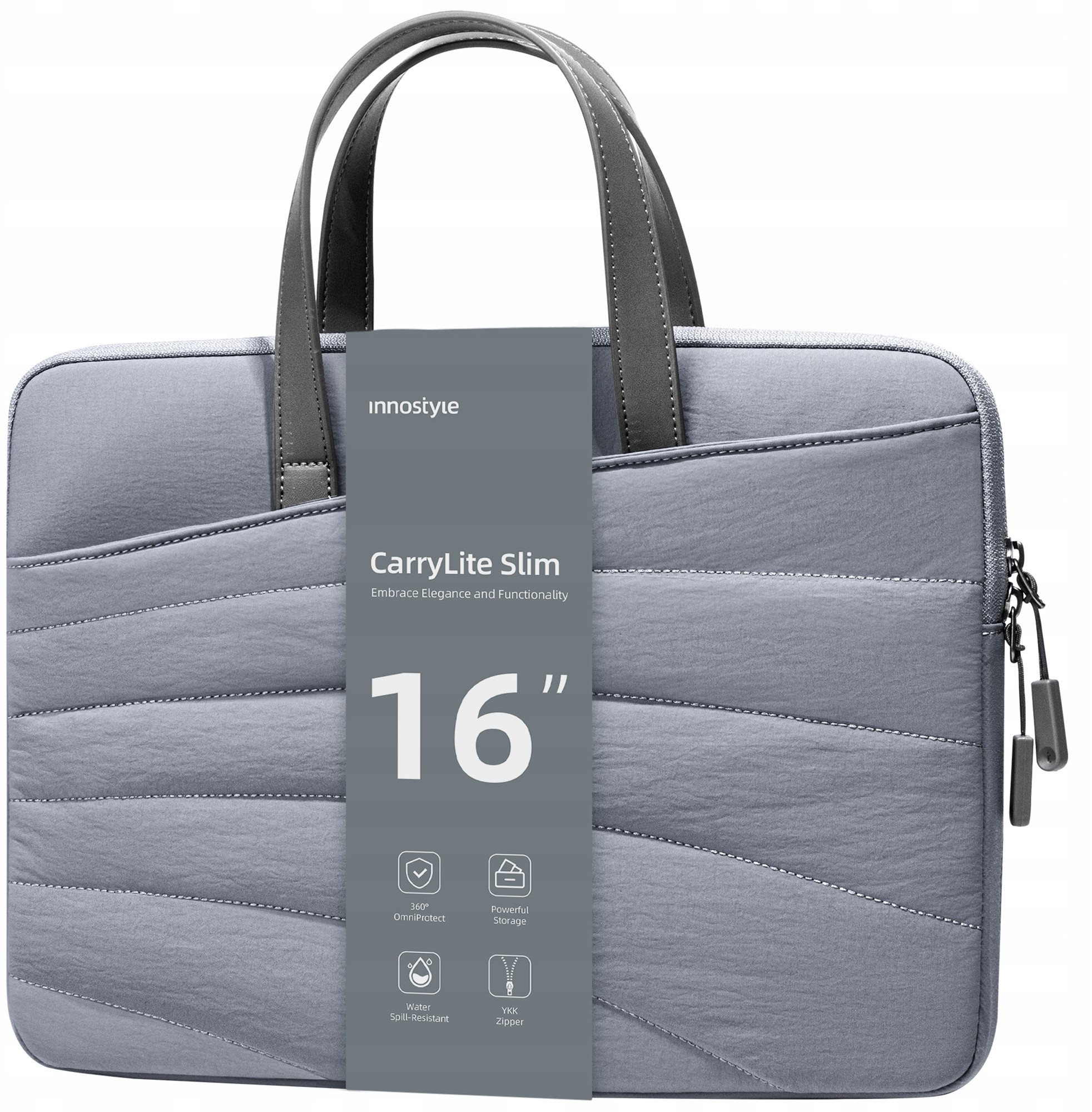 Torba Innostyle INNOSTYLE DAMSKA TORBA NA LAPTOPA 15 6 16 WODOODPORNA CARRYLITE SLIM SZARA