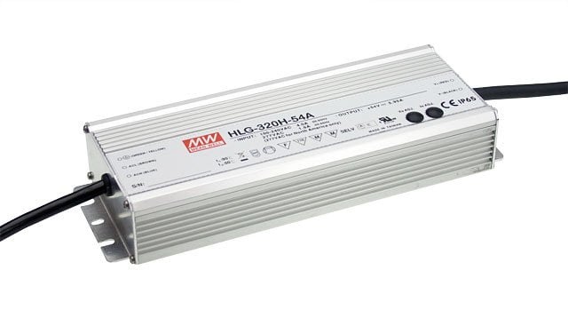 Mean Well Impulsinis maitinimo šaltinis LED 24V 320W 13.34A, PFC, IP67 dimeriuojamas, MEAN WELL, HLG...