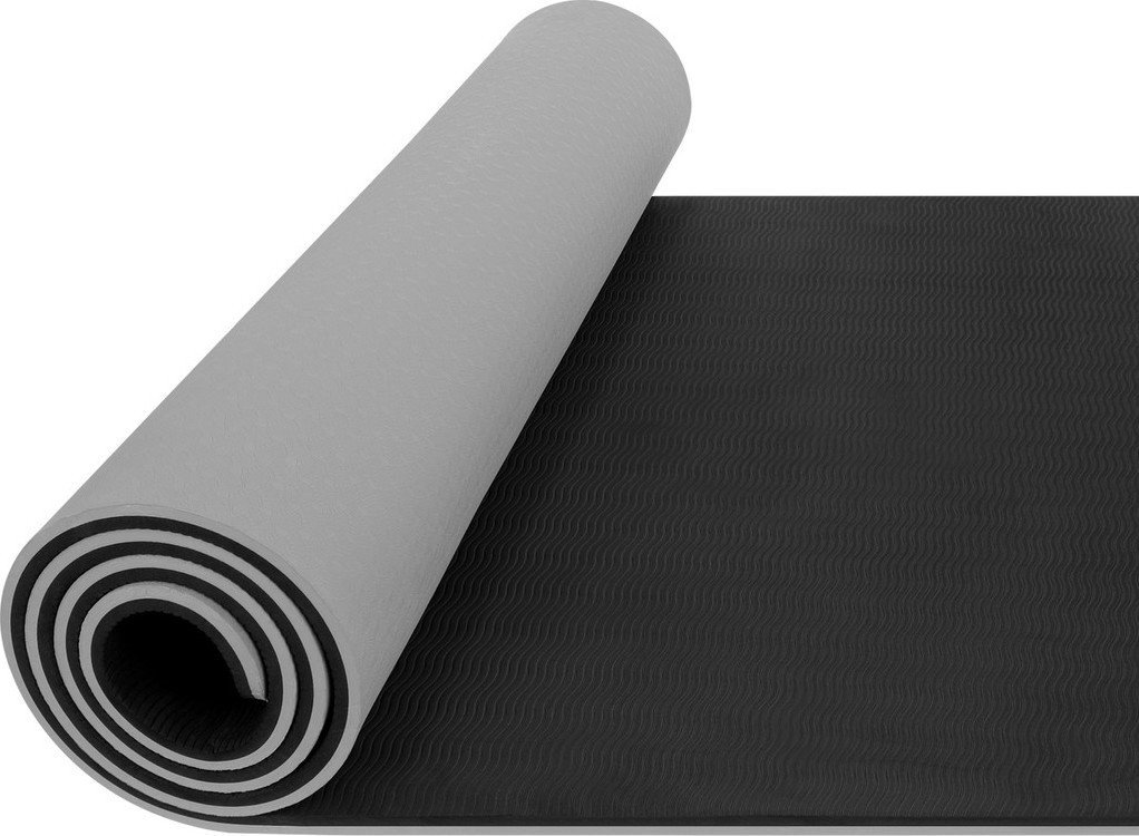 4fizjo Mata do ćwiczeń TPE 10mm szaro/czarna Mata do ćwiczeń TPE 10mm szaro/czarna