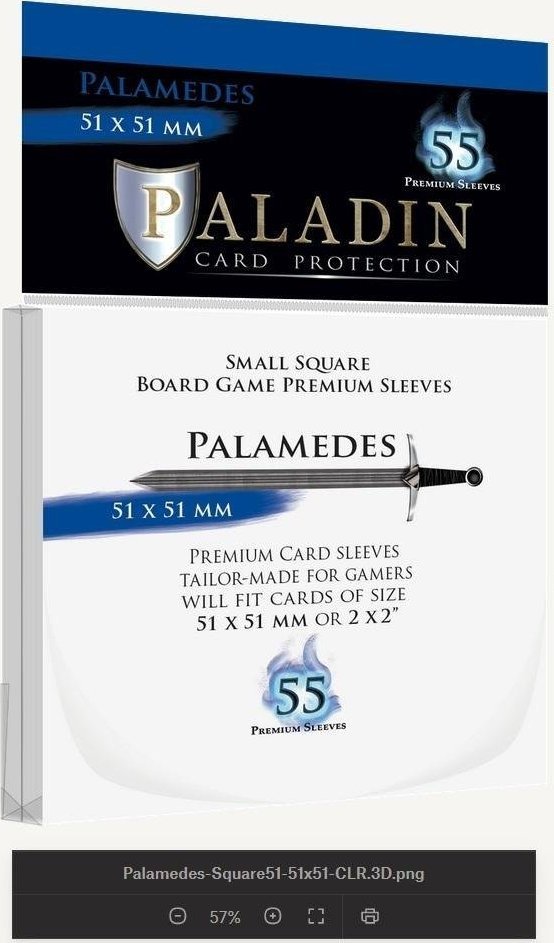 Board&Dice Koszulki na karty Paladin - Palamedes (51x51mm)