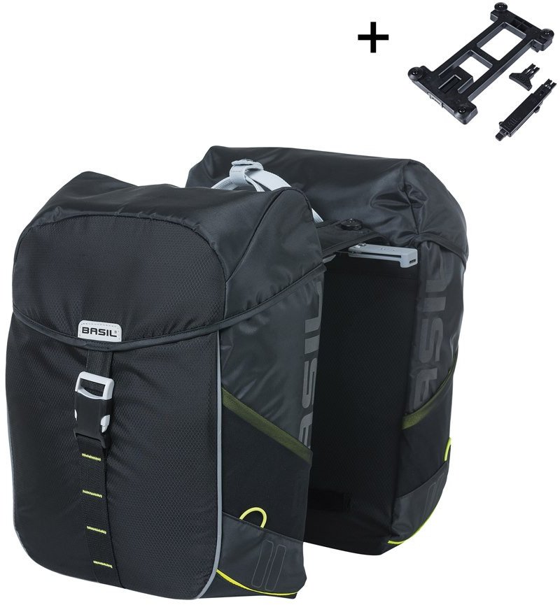 Basil Sakwa podwójna BASIL MILES DOUBLE PANNIER BAG MIK 34L, MIK System (ready to go), 100% wodoodpo...