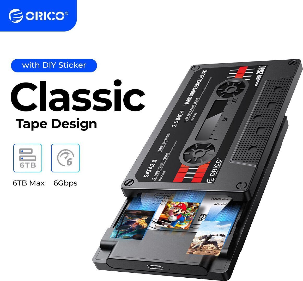 Orico 2.5" HDD dėklas 2580U3, USB3.0
