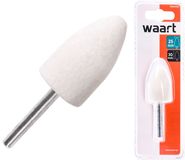 Waart WAART Filc polerski stożkowy 25x30mm do polerki metalu aluminium stali