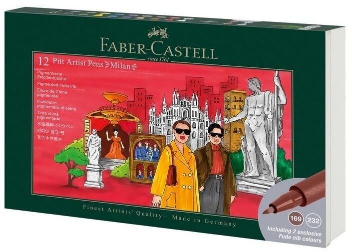 Faber-Castell Pisaki artystyczne Milan 12kol Faber Castell (4005402671823)