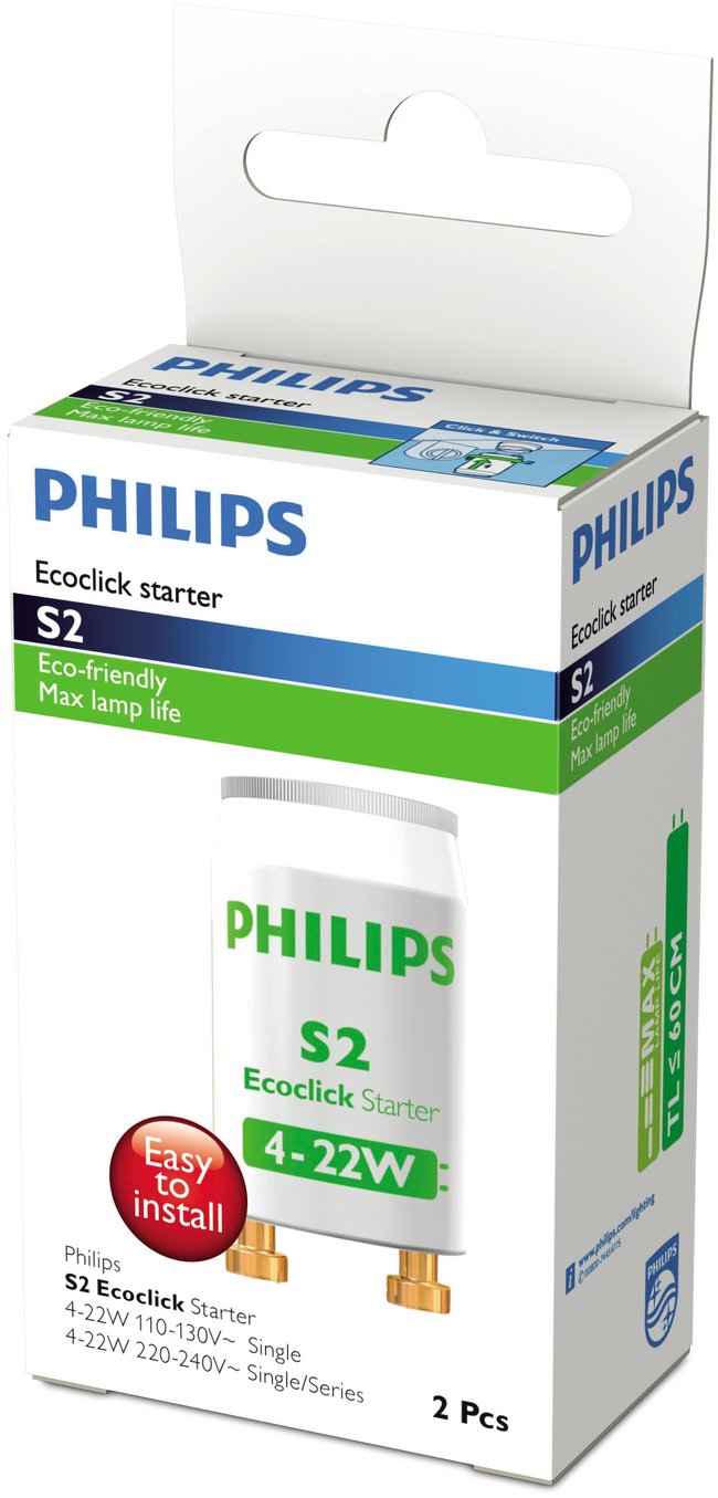 Philips STARTERS S2 4-22W SER 220-240V WH 2PF/10
