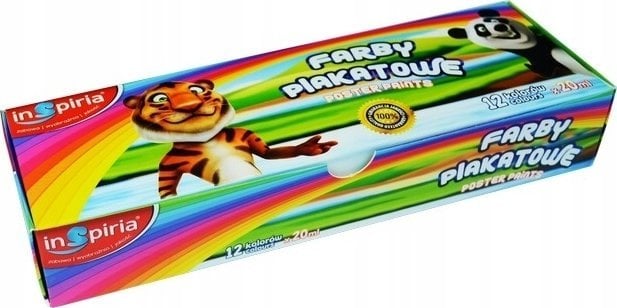 SCHEMAT Farby plakatowe 12 kolorów 20ml