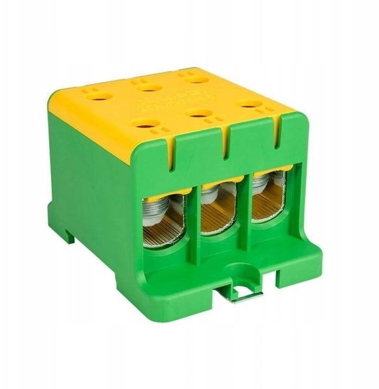 Elektro-Plast rozdzielacz odgałęźny trójpolowy AL/CU 3x95mm2 zielony montaż płaski i na szynę TH WLZ...