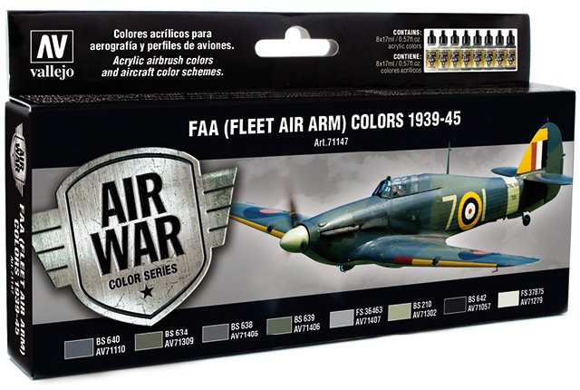 Vallejo Vallejo: 71.147 - Model Air - Air War - FAA Colors - Fleet Air Arm 1939-1945 (8x18 ml)