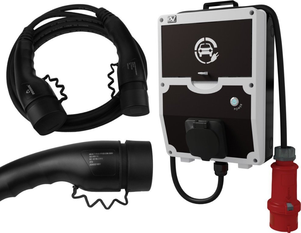 Doktorvolt Komplet WALLBOX Mobilna stacja ładowania, kabel 5 m typ 2, 11 kW Doktorvolt 1390