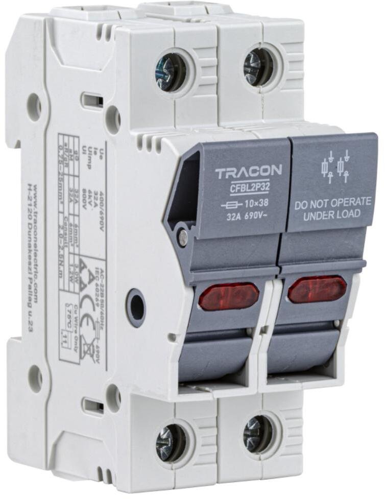 Tracon Electric Osprzęt instalacyjny Modułowa podstawa bezpieczników cylindrycznych 50A 2P 14x51