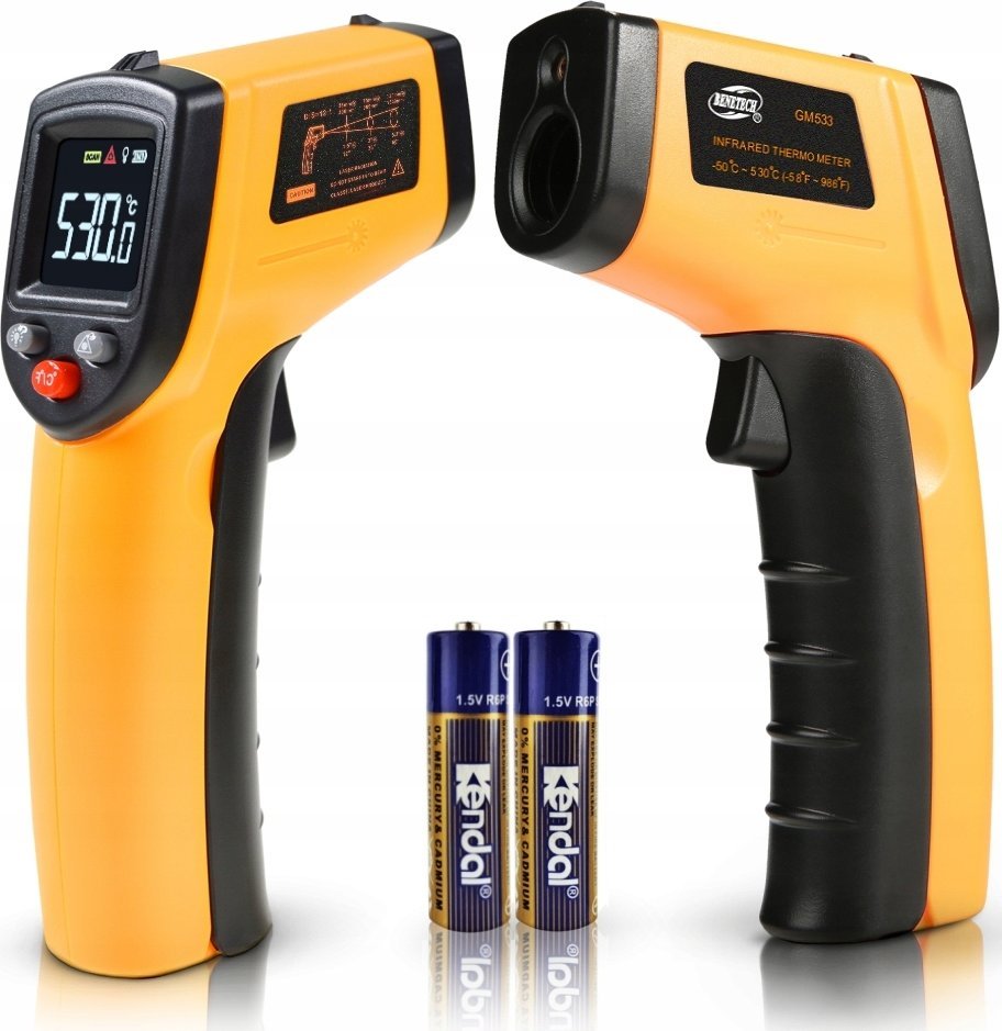 PIROMETR TERMOMETR LASEROWY BEZDOTYKOWY -50 +530C