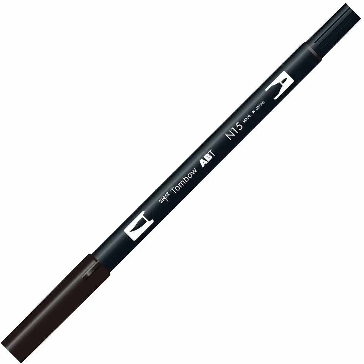Tombow Flamaster dwustronny akwarelowy black (6szt)