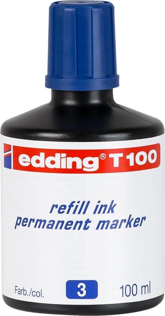 Edding Tusz do markerów permanentnych 100 ml niebieski Edding T100/003/N