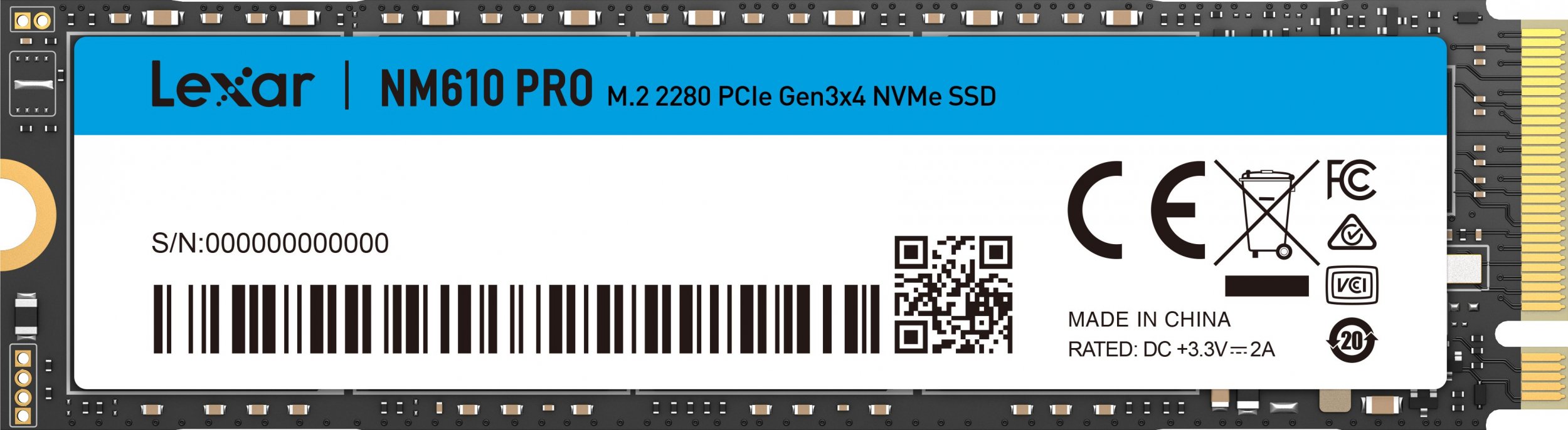 Dysk SSD Lexar NM610 PRO 1TB M.2 2280 PCI-E x4 Gen3 NVMe (LNM610P01T-RNNNG)