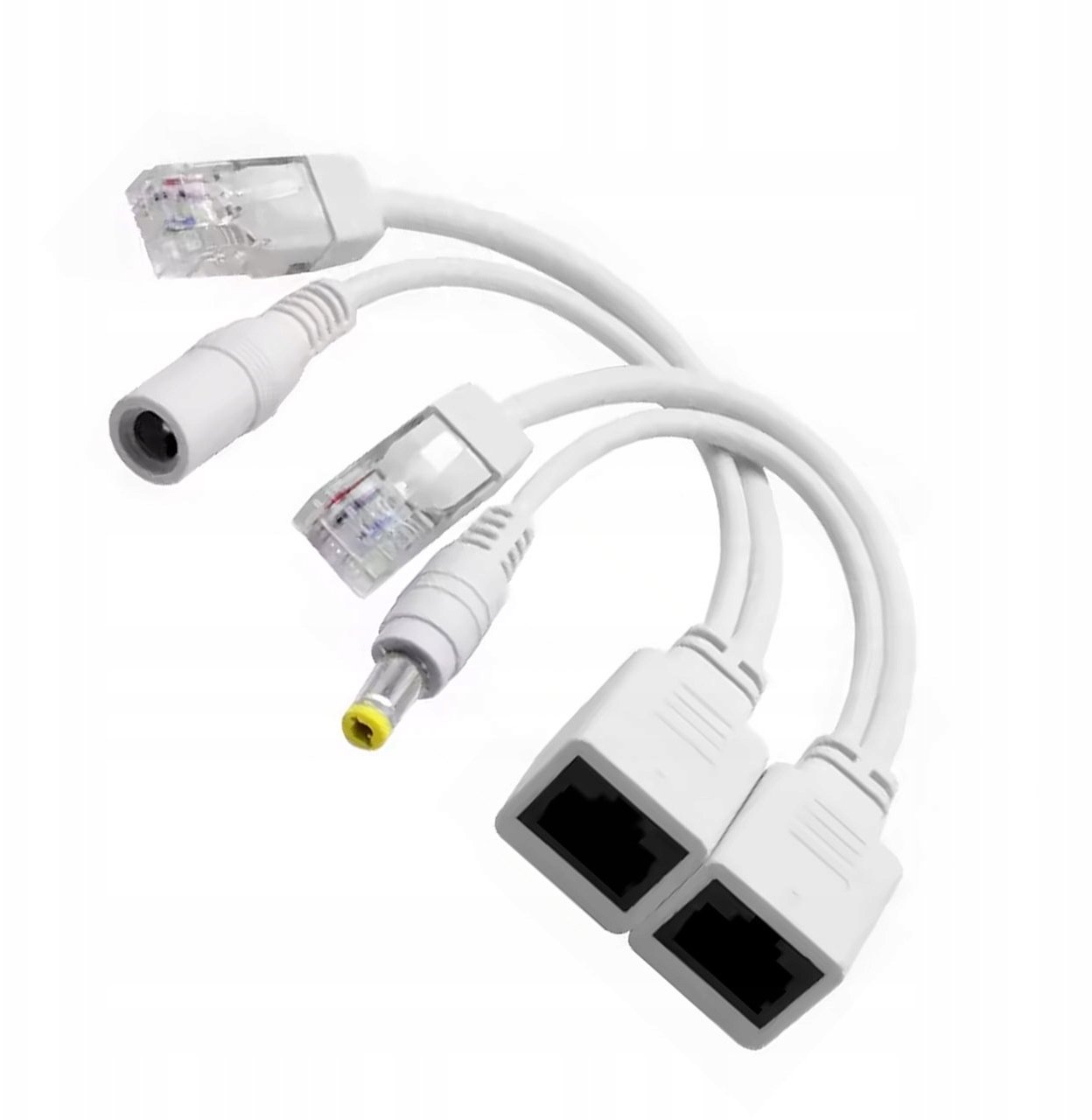 Rosfix Adapter POE RJ45 zasilanie DC do kamer routerow monitoringu LAN 2.1/5.5