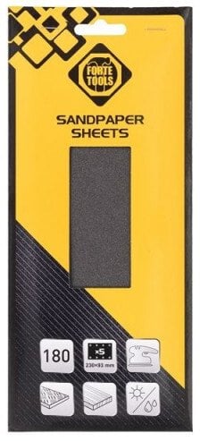 Forte Tools SAND PAPER W HOLES NO180 93X230 5PCS FT