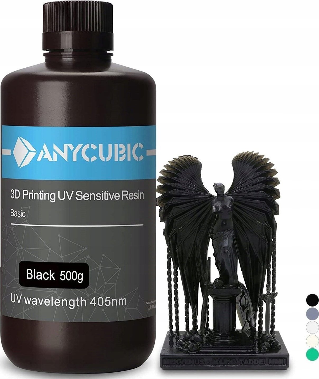 Фото - Пластик для 3D друку Anycubic Żywica UV Black Czarna 0,5l 0,5kg 