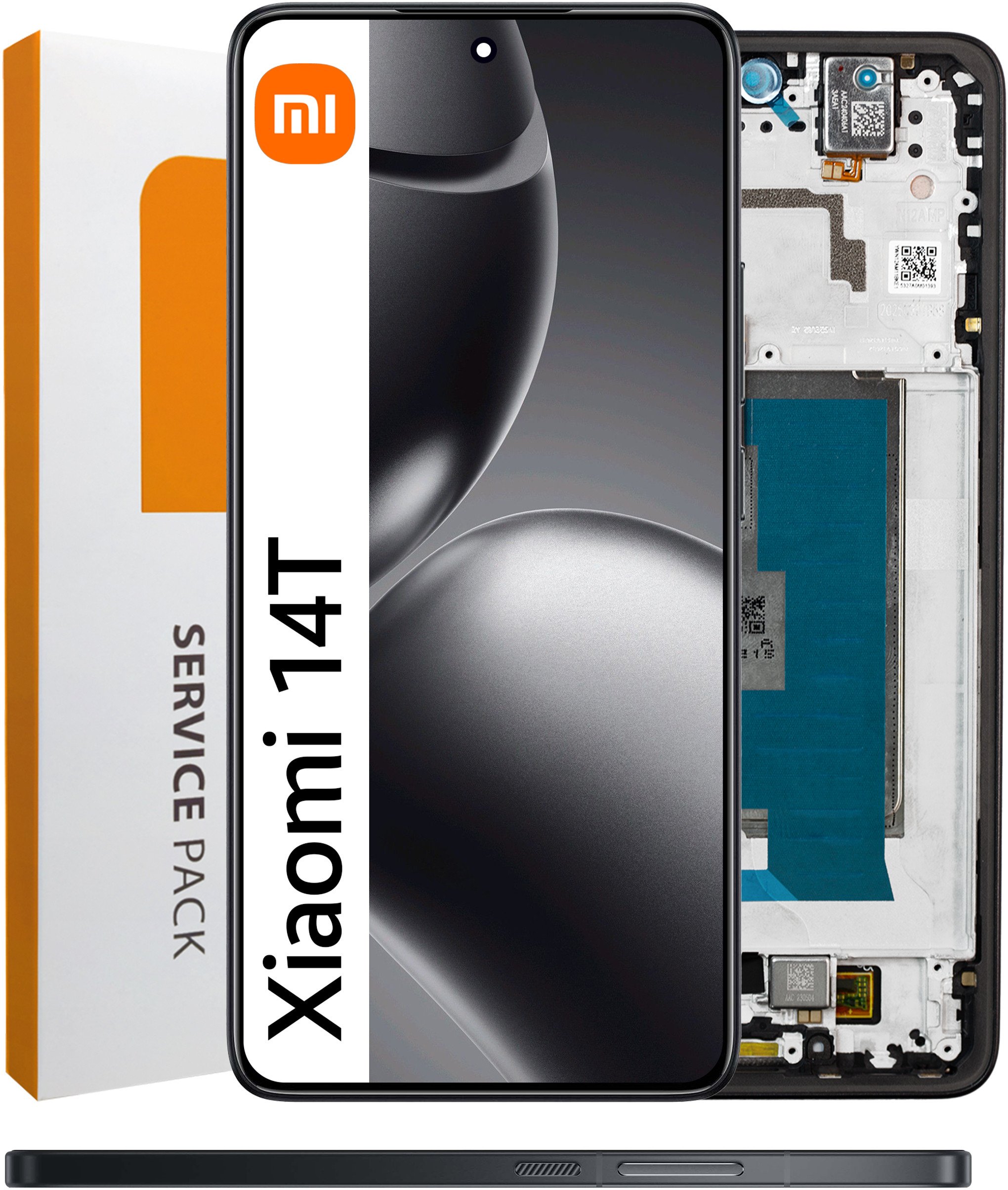 Bateria Zila Wyświetlacz do Xiaomi 14T Ekran LCD Ramka Czarna Oryginał (5904858353828)