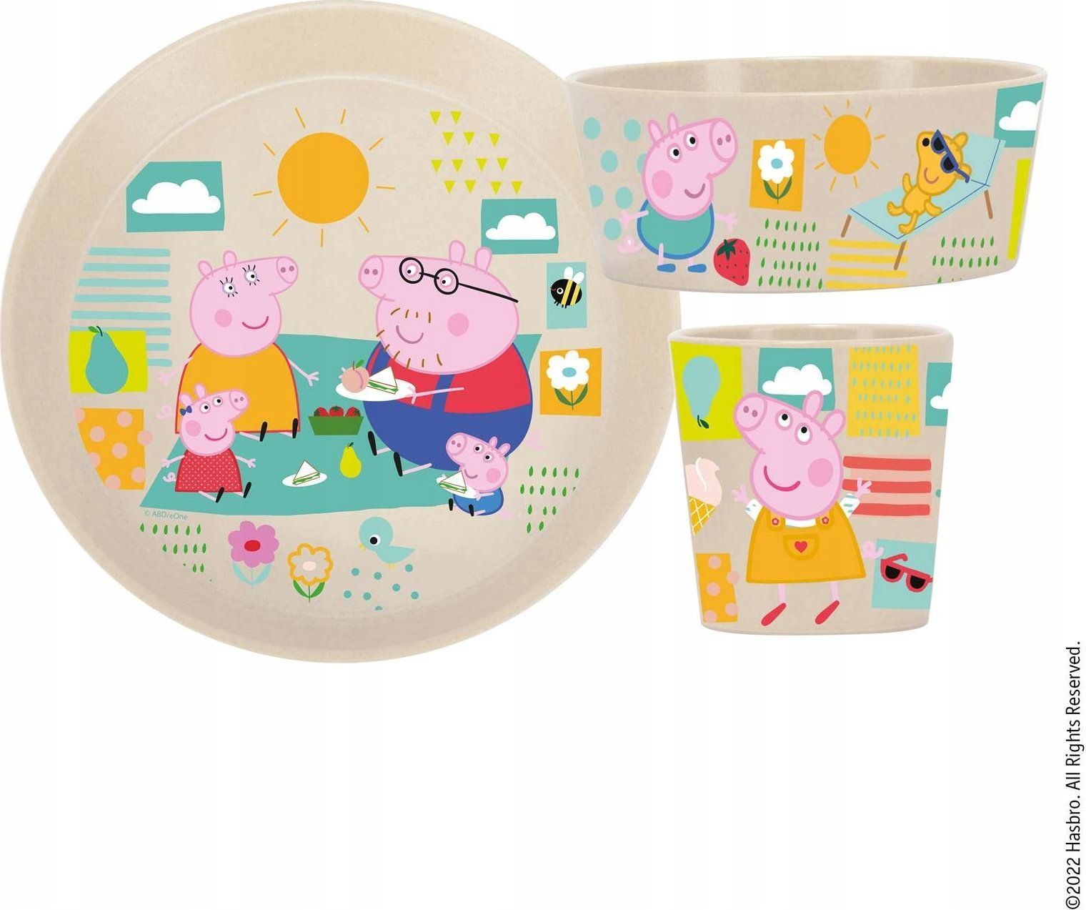Koziol Zestaw obiadowy dla dzieci CONNECT ŚWINKA PEPPA z tworzywa KOZIOL
