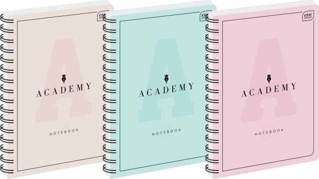 Interdruk Kołozeszyt A4 100k. INTERDRUK 90g Academy pastel, kratka Interdruk