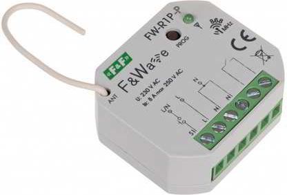 F&F Radiowy pojedynczy przekaźnik bistabilny montaż P/t 85-265V AC/DC multifunkcyjny (FW-R1P-P)