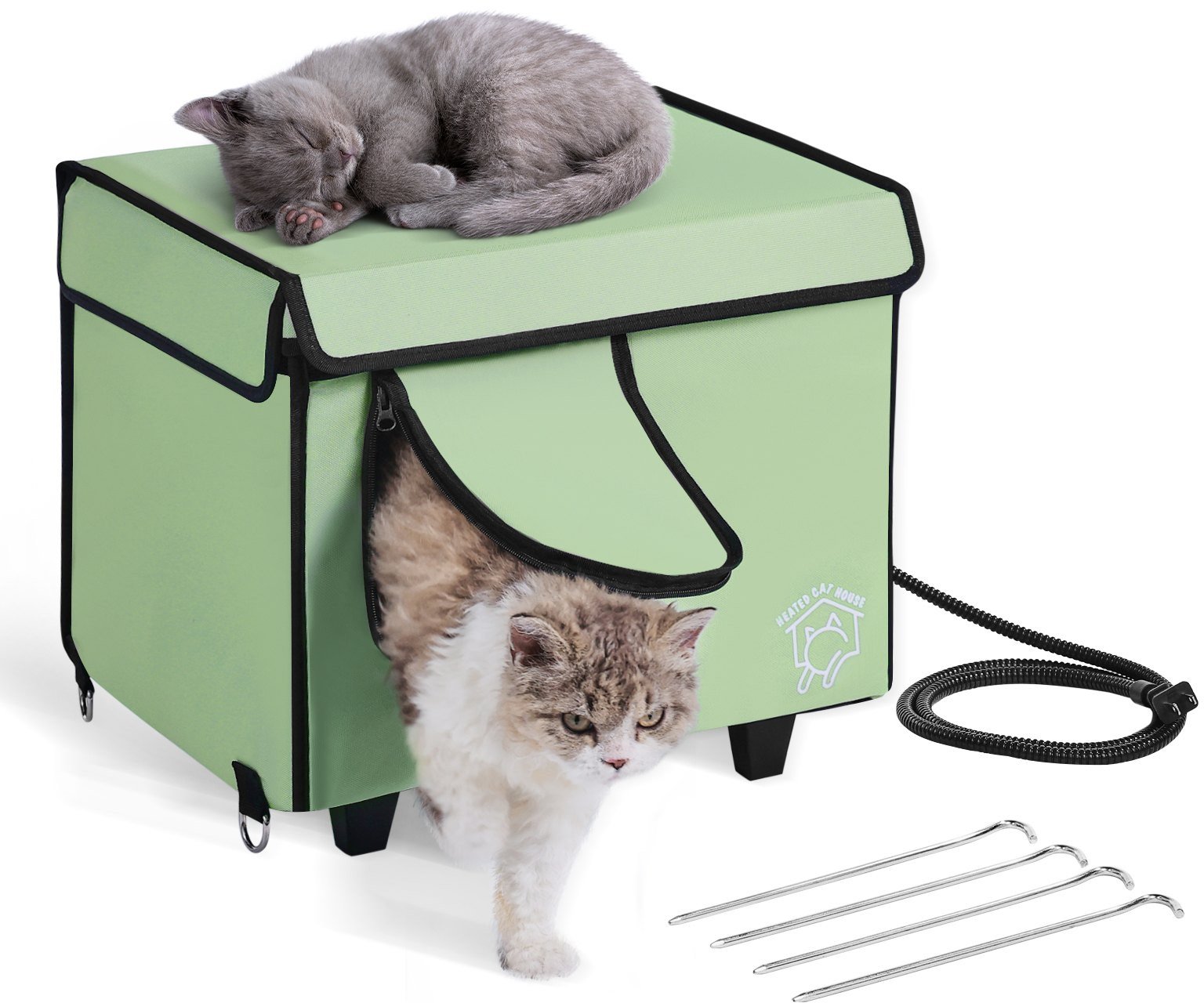 Ogrzewany Domek dla Kota Mały