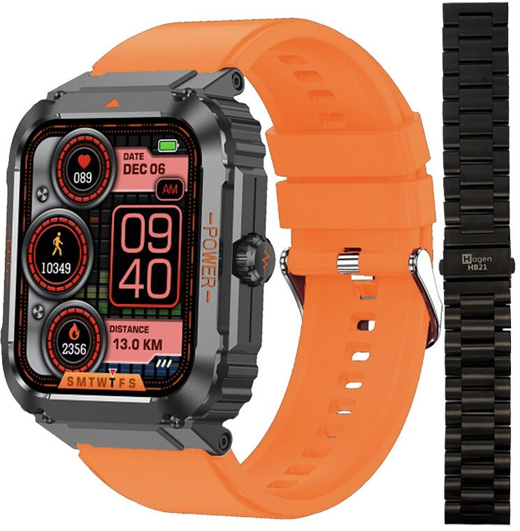 Smartwatch Hagen HB21.14.538.534-SET Pomarańczowy (3602-1-312-545072)
