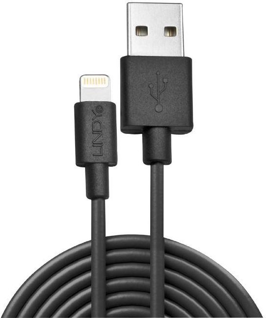 Zdjęcia - Kabel Lindy  USB  USB-A - 0.5 m Czarny  (31319)