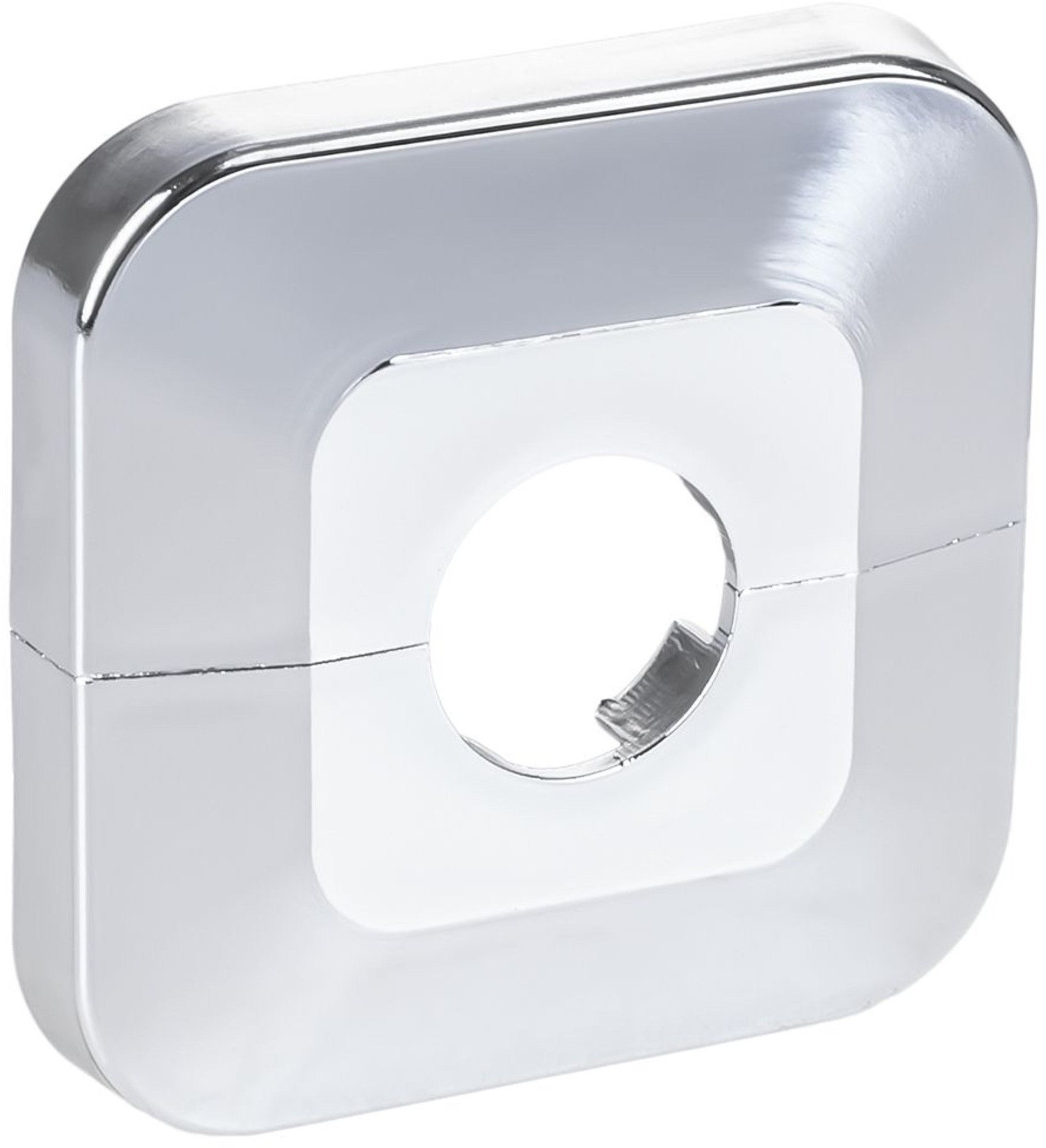 Rozeta dzielona chrom FI16 (tworzywo sztuczne) 50/50/7 mm