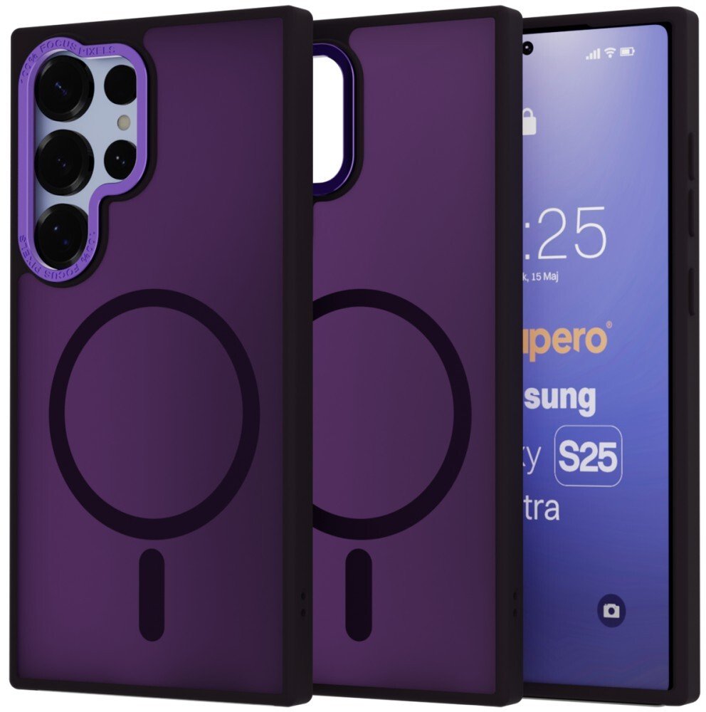 SUPERO Etui matowe Supero Magmat MagSafe do Samsung Galaxy S25 Ultra fioletowe