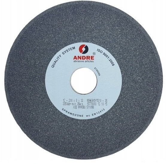 Techniflex ANDRE PROFILED GRINDING WHEEL 200mm x 8mm x 32mm 95A60K5VTE10-35 GREY "TYPE 1C"